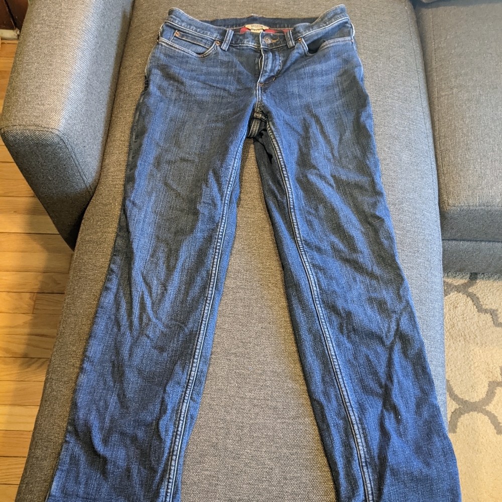 Duluth trading company Women's daily denim flannel lined straight leg jeans